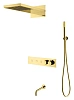 Душевая система Boheme FUSION 131-2-G с термостатом GOLD встраиваемая