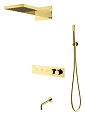 Душевая система Boheme FUSION 131-2-G с термостатом GOLD встраиваемая Душевая система Boheme FUSION 131-2-G с термостатом GOLD встраиваемая