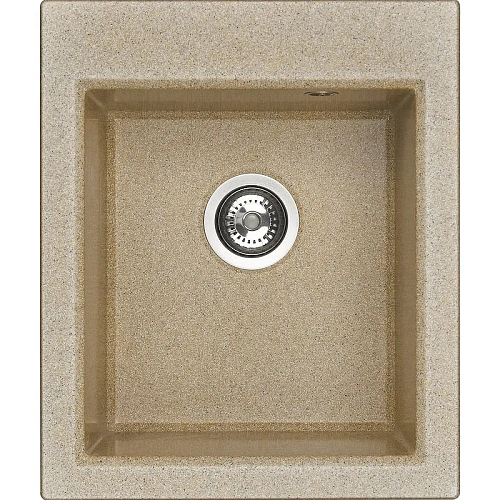 Кухонная мойка Aquaton Линеа 43 1A732932LW220 из литого мрамора, песочный Кухонная мойка Aquaton Линеа 43 1A732932LW220 из литого мрамора, песочный