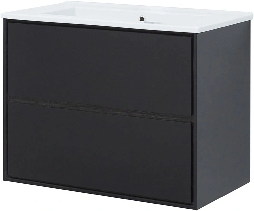 Тумба под раковину Aquanet Милан 80 черный глянец 00269303 подвесная Тумба под раковину Aquanet Милан 80 черный глянец 00269303 подвесная