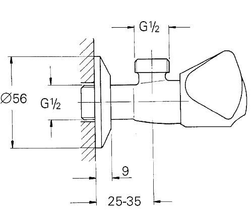 Вентиль угловой GROHE (2295800M) Вентиль угловой GROHE (2295800M)