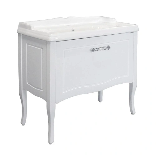 Тумба с раковиной Comforty Павия 100 00-00017943 белый глянец с раковиной 3310 Тумба с раковиной Comforty Павия 100 00-00017943 белый глянец с раковиной 3310