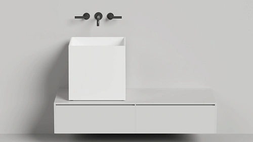 Раковина Salini ARMONIA SQUARE 03 130523M 450x450 накладная S-Stone Раковина Salini ARMONIA SQUARE 03 130523M 450x450 накладная S-Stone