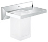 Картинка анонса товара «стакан grohe allure brilliant, хром (40503000) с держателем и полочкой»