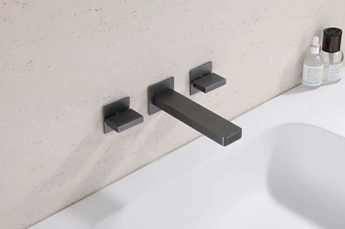 Смеситель для раковины ABBER Daheim AF82122NG скрытого монтажа, никель Смеситель для раковины ABBER Daheim AF82122NG скрытого монтажа, никель