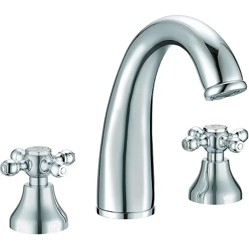 Смеситель для раковины Boheme TRADIZIONALE CHROMO 277-Ceramic на 3 отверстия, ручки керамика Смеситель для раковины Boheme TRADIZIONALE CHROMO 277-Ceramic на 3 отверстия, ручки керамика