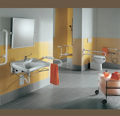 Раковина Hatria Autonomy Y0BV01 для инвалидов 68x60 см Раковина Hatria Autonomy Y0BV01 для инвалидов 68x60 см