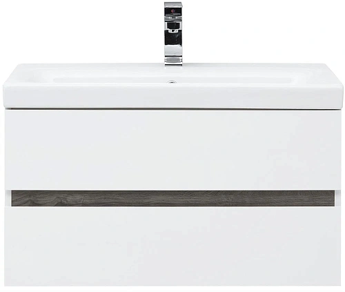 Комплект мебели Aquanet Беркли 80 белый/дуб рошелье (зеркало дуб рошелье) 00258969 Комплект мебели Aquanet Беркли 80 белый/дуб рошелье (зеркало дуб рошелье) 00258969