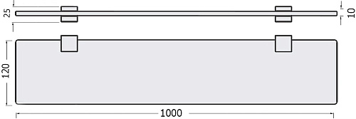 Полка STWORKI Glass Shelf 100 полкодержатели черные 440809 Полка STWORKI Glass Shelf 100 полкодержатели черные 440809