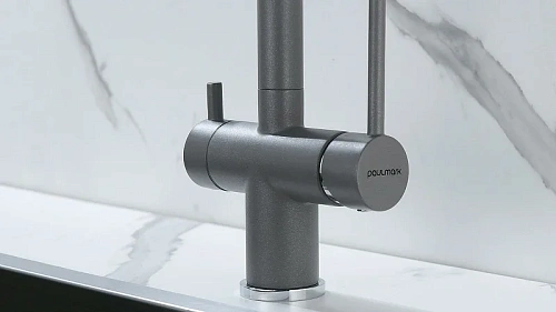 Смеситель для кухни Paulmark SERPENTINE серый металлик Se213222-GRM Смеситель для кухни Paulmark SERPENTINE серый металлик Se213222-GRM