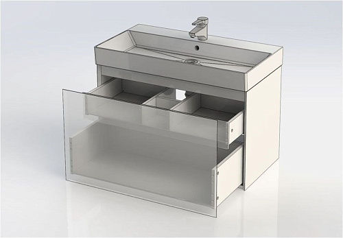 Тумба под раковину Aquanet Йорк 85 белый 00202092 Тумба под раковину Aquanet Йорк 85 белый 00202092