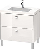 Картинка анонса товара «тумба с раковиной duravit brioso br4701o1022 80 см белый глянцевый»
