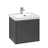 Картинка анонса товара «тумба под раковину villeroy &amp; boch subway 3.0 с подсветкой graphite / graphite c580l0vr»