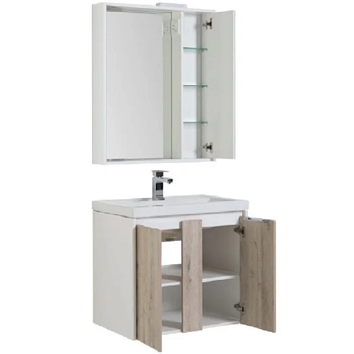 Комплект мебели Aquanet Клио 70 дуб кантри/белый 00196489 Комплект мебели Aquanet Клио 70 дуб кантри/белый 00196489