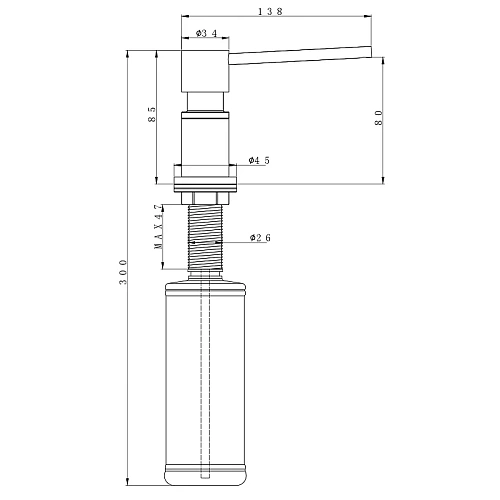 Дозатор жидкого мыла Paulmark KRAFT D003-BR бронза Дозатор жидкого мыла Paulmark KRAFT D003-BR бронза