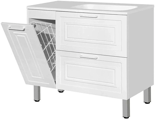 Тумба под раковину Style Line Альба (2 ящ./корзина) Барселона 90 Правая Люкс, белый, PLUS ЛС-000010054 Тумба под раковину Style Line Альба (2 ящ./корзина) Барселона 90 Правая Люкс, белый, PLUS ЛС-000010054