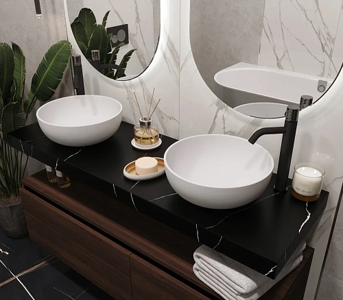 Столешница Armadi Art FLAT NERO MARQUINA 1410x460x70 869-140-NM Столешница Armadi Art FLAT NERO MARQUINA 1410x460x70 869-140-NM