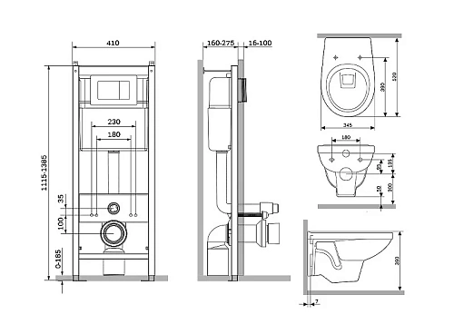 Комплект: Инсталляция с подвесным унитазом, с сиденьем микролифт и клавишей DX77.IS10151.1738 Jupite Комплект: Инсталляция с подвесным унитазом, с сиденьем микролифт и клавишей DX77.IS10151.1738 Jupite