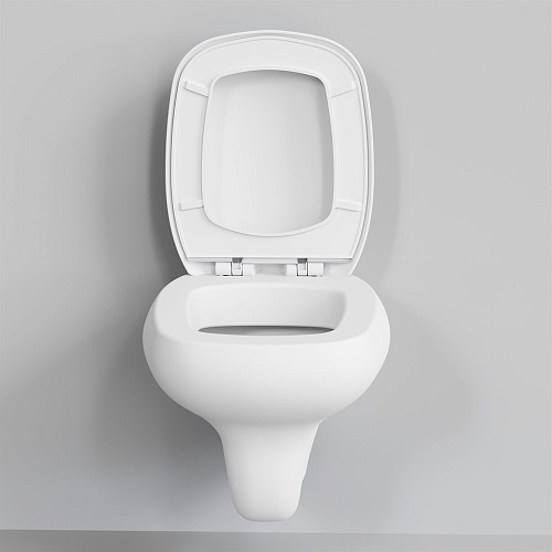 Унитаз подвесной Diamond 123T20101R (530x405x375) матовый белый безободковый с толстой крышкой 123T20101R-122T20101 Унитаз подвесной Diamond 123T20101R (530x405x375) матовый белый безободковый с толстой крышкой 123T20101R-122T20101