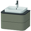 Картинка анонса товара «тумба под раковину duravit happy d.2 plus hp496009292 подвесная 65 см серый камень»