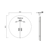 Зеркало Vincea LED VLM-3DE800B-2 800x800 c сенсорным выключателем и диммером, антизапотевание Зеркало Vincea LED VLM-3DE800B-2 800x800 c сенсорным выключателем и диммером, антизапотевание