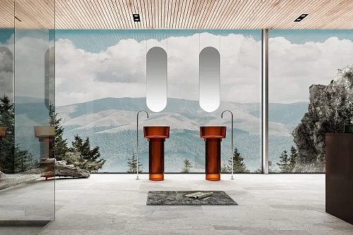 Раковина ABBER Kristall AT2702Opal отдельностоящая, прозрачная, коричневая Раковина ABBER Kristall AT2702Opal отдельностоящая, прозрачная, коричневая