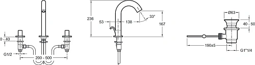 Смеситель для раковины Jacob Delafon Talan E10086RU-CP с донным клапаном Смеситель для раковины Jacob Delafon Talan E10086RU-CP с донным клапаном