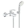 Смеситель для ванны GROHE Eurosmart New с душевым гарнитуром, хром (3330220A) Смеситель для ванны GROHE Eurosmart New с душевым гарнитуром, хром (3330220A)