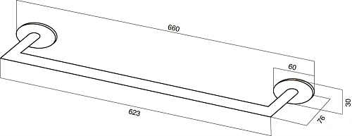 Полотенцедержатель AM.PM Awe A15346400 66 см Полотенцедержатель AM.PM Awe A15346400 66 см