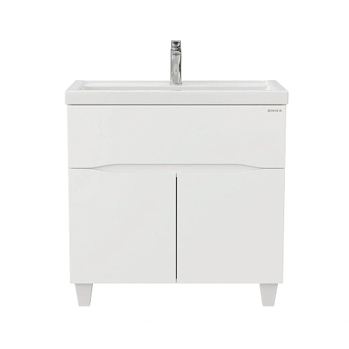 Тумба под раковину Onika Стрим 80 см 108059 напольная, белая (для Фостер 80) Тумба под раковину Onika Стрим 80 см 108059 напольная, белая (для Фостер 80)
