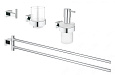 Комплект аксессуаров GROHE Essentials Cube 4 в 1, хром (40847001) Комплект аксессуаров GROHE Essentials Cube 4 в 1, хром (40847001)
