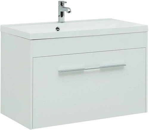 Тумба под раковину Aquanet Августа 90 белый (ручка хром) 00274019 Тумба под раковину Aquanet Августа 90 белый (ручка хром) 00274019