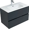 Тумба под раковину Aquanet Алвита New 80 2 ящика, антрацит 00277515 Тумба под раковину Aquanet Алвита New 80 2 ящика, антрацит 00277515