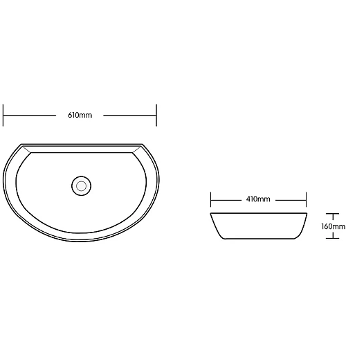 Раковина Ceruttispa CR7074 610х410х160 накладная, белая, асимметричная Раковина Ceruttispa CR7074 610х410х160 накладная, белая, асимметричная