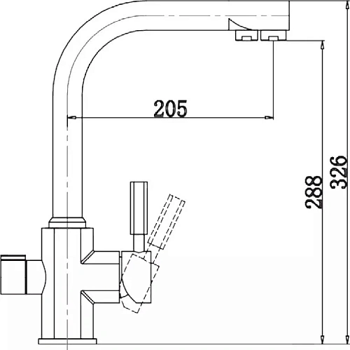 Смеситель для кухни Kaiser Decor 40144-3 с подключением к фильтру Смеситель для кухни Kaiser Decor 40144-3 с подключением к фильтру