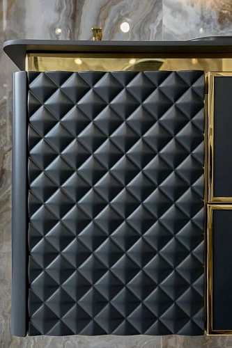 Тумба под раковину Armadi Art ROMBO 120 777-120-BG Антрацит/золото Тумба под раковину Armadi Art ROMBO 120 777-120-BG Антрацит/золото
