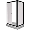 Душевой уголок Radomir Верчелли 1-03-6-1-0-0121 левый стекло матовое, поддон с каркасом и сифоном, профиль черный