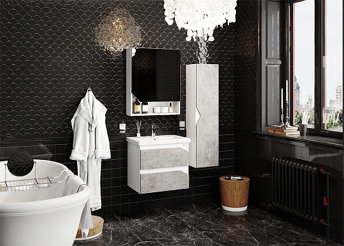 Тумба под раковину Onika ФРИДОМ 60.13 бетон светлый 106119 Тумба под раковину Onika ФРИДОМ 60.13 бетон светлый 106119