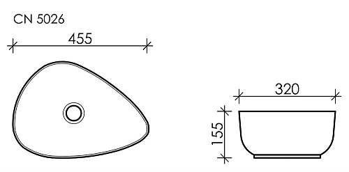 Раковина Ceramica Nova ELEMENT CN5026 Раковина Ceramica Nova ELEMENT CN5026