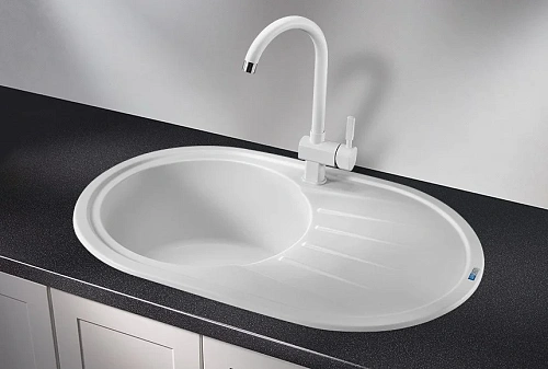 Кухонная мойка Granula 7601, БЕЛЫЙ, СтандАРТ кварц 760х500 Кухонная мойка Granula 7601, БЕЛЫЙ, СтандАРТ кварц 760х500