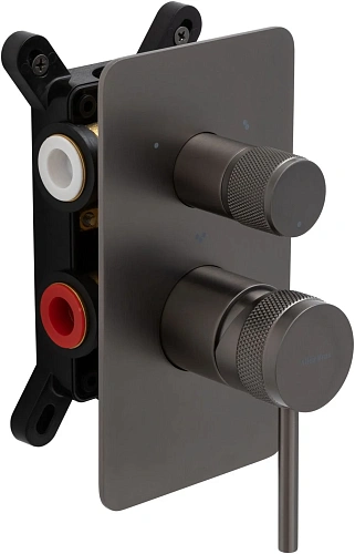 Смеситель для ванны Allen Brau Priority 5.31A11-MG (с внутренней частью, 3 выхода) графит брашированный Смеситель для ванны Allen Brau Priority 5.31A11-MG (с внутренней частью, 3 выхода) графит брашированный