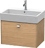 Картинка анонса товара «тумба под раковину duravit brioso br405401052 подвесная 68 см европейский дуб»
