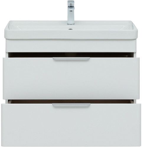 Тумба под раковину Aquanet Ирис new 815 белый глянец (2 ящика) 00310146 Тумба под раковину Aquanet Ирис new 815 белый глянец (2 ящика) 00310146