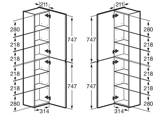 Шкаф-пенал Roca Oleta белый матовый A857650501 Шкаф-пенал Roca Oleta белый матовый A857650501