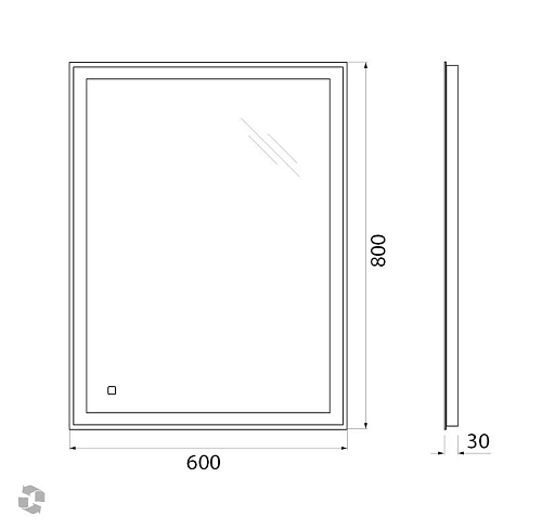 Зеркало BelBagno SPC-GRT-600-800-LED-TCH 12W 220-240V 600x30x800 с подсветкой и сенсорным выключателем Зеркало BelBagno SPC-GRT-600-800-LED-TCH 12W 220-240V 600x30x800 с подсветкой и сенсорным выключателем