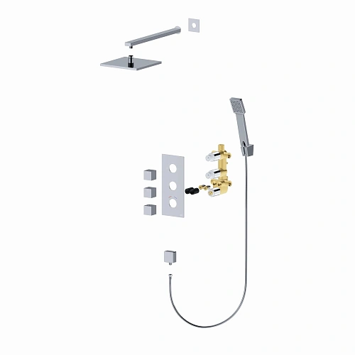 Душевая система Timo Tetra-thermo SX-0179/00SM встраиваемая с термостатом хром Душевая система Timo Tetra-thermo SX-0179/00SM встраиваемая с термостатом хром