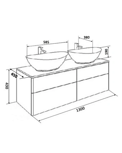 Тумба с раковиной Orange Otto Ot-130TuMDF+G56 подвесная, белый Тумба с раковиной Orange Otto Ot-130TuMDF+G56 подвесная, белый