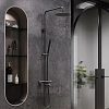 Душевая система Damixa Scandinavian Pure 936810300 с термостом, черный Душевая система Damixa Scandinavian Pure 936810300 с термостом, черный