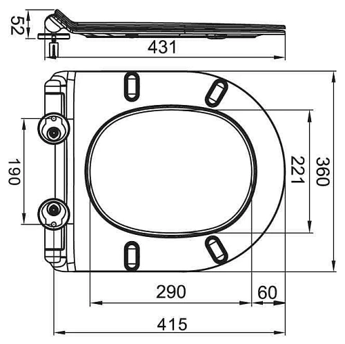 Крышка-сиденье ART&MAX AM2111SC с микролифтом из дюропласта, быстросьемное с металлическим крепление Крышка-сиденье ART&MAX AM2111SC с микролифтом из дюропласта, быстросьемное с металлическим крепление
