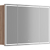 Картинка анонса товара «зеркальный шкаф sancos mirror mi120eg 1190x150х740 мм, с led подсветкой, дуб галифакс натуральный»